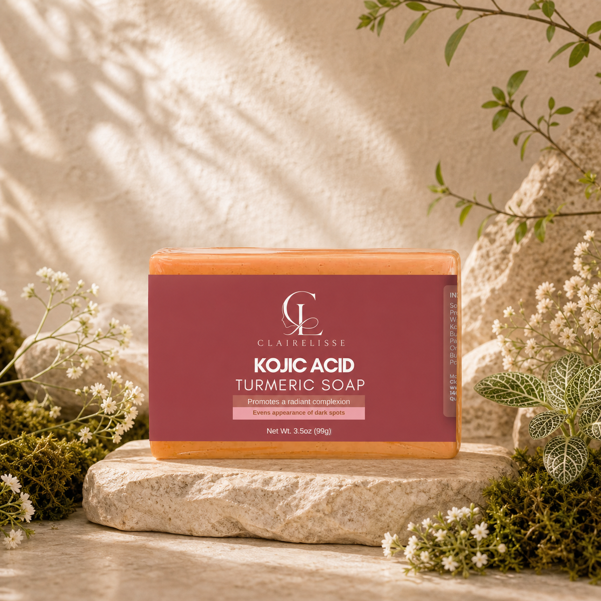 CLAIRELISSE Kojic Acid Turmeric Soap