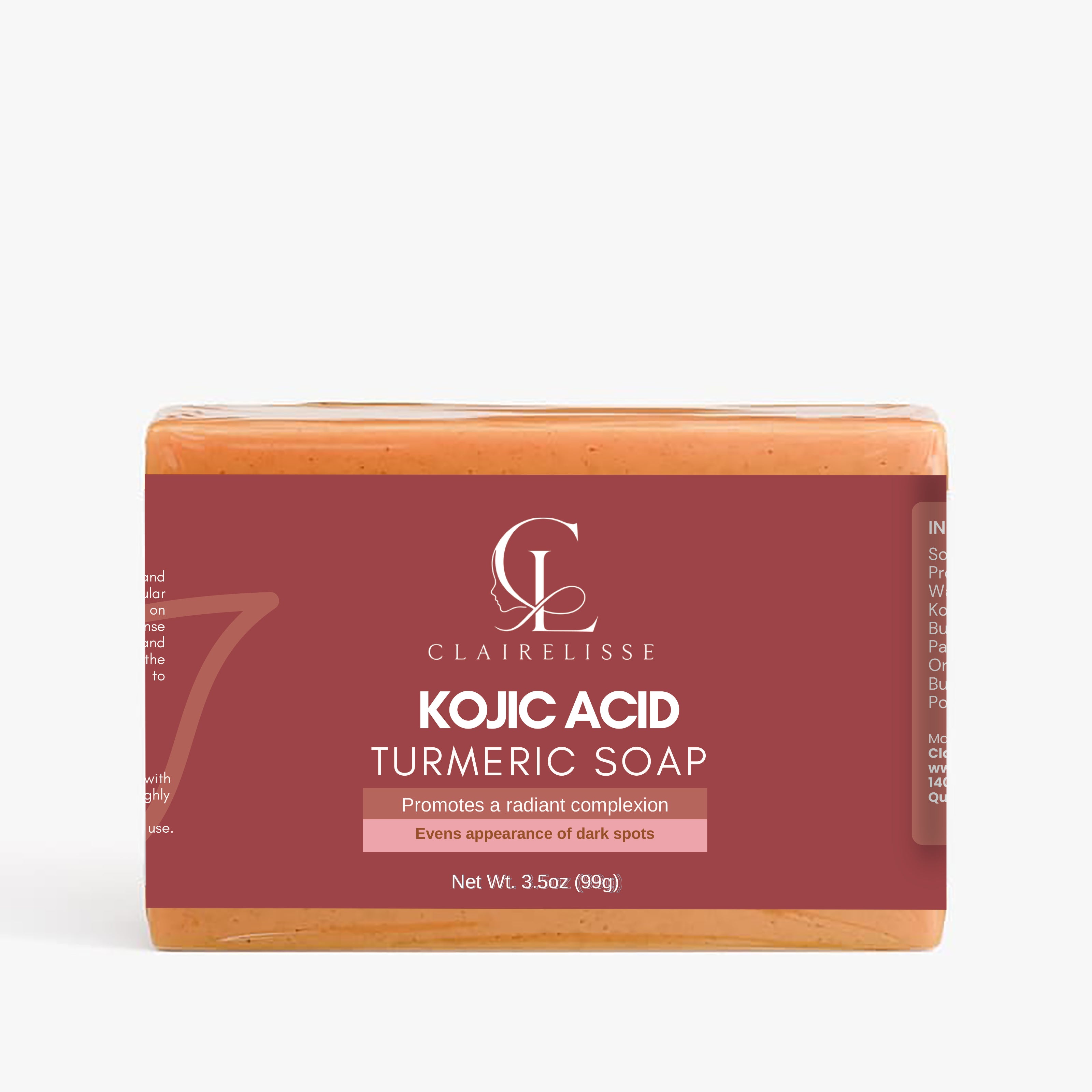 CLAIRELISSE Kojic Acid Turmeric Soap